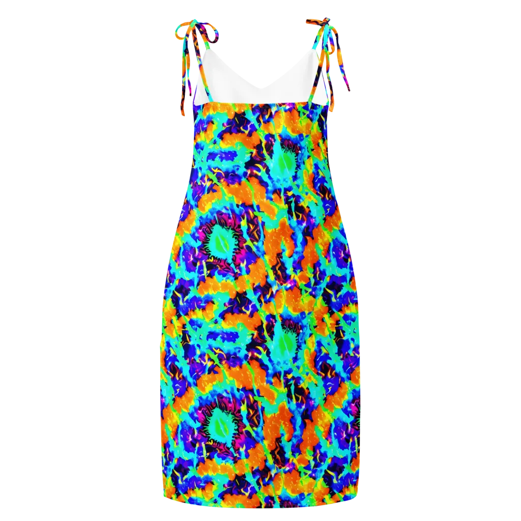 Vivid Reverie on Slip Dress — Back