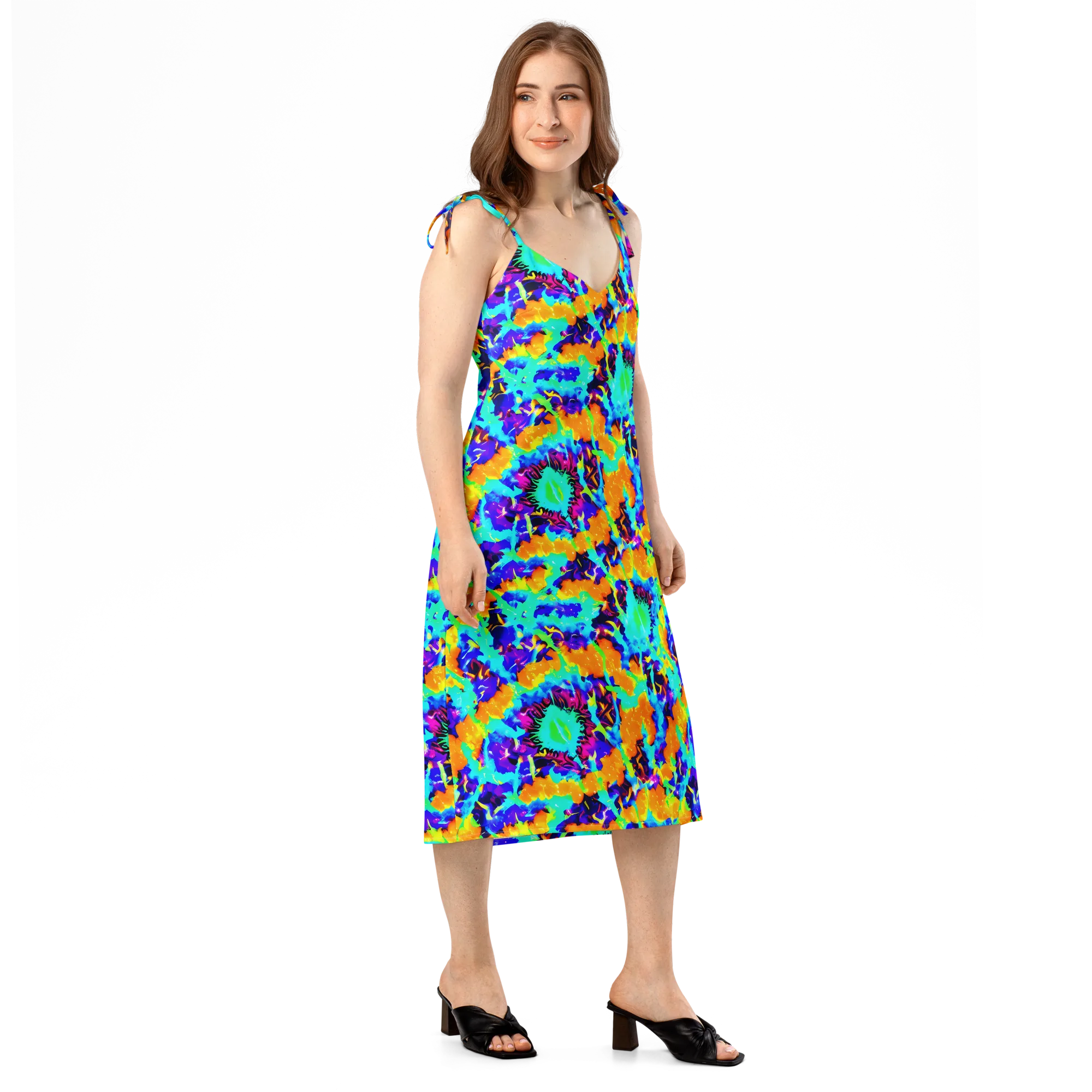 Vivid Reverie on Slip Dress — Right Front