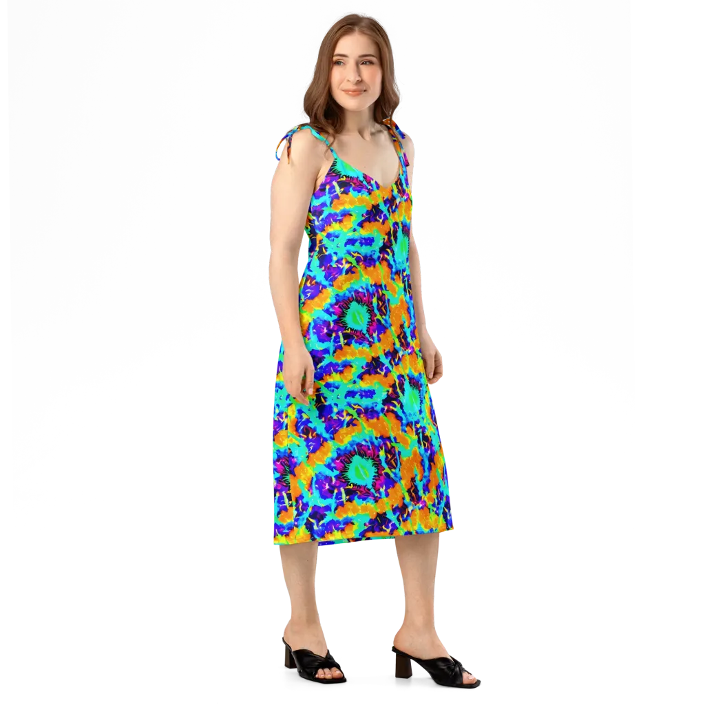 Vivid Reverie on Slip Dress — Right Front