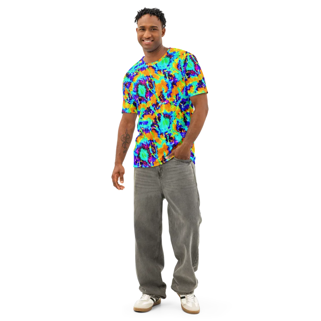 Vivid Reverie on Men's Cotton Crew Neck T-Shirt — Front