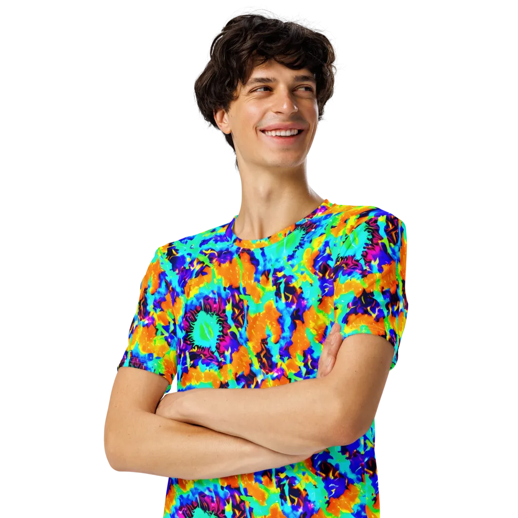 Vivid Reverie on Men's Crew Neck T-Shirt — Left Front