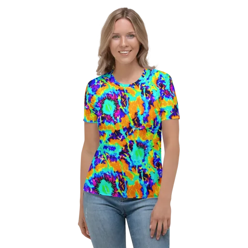 Vivid Reverie on a Women's Crew Neck T-Shirt