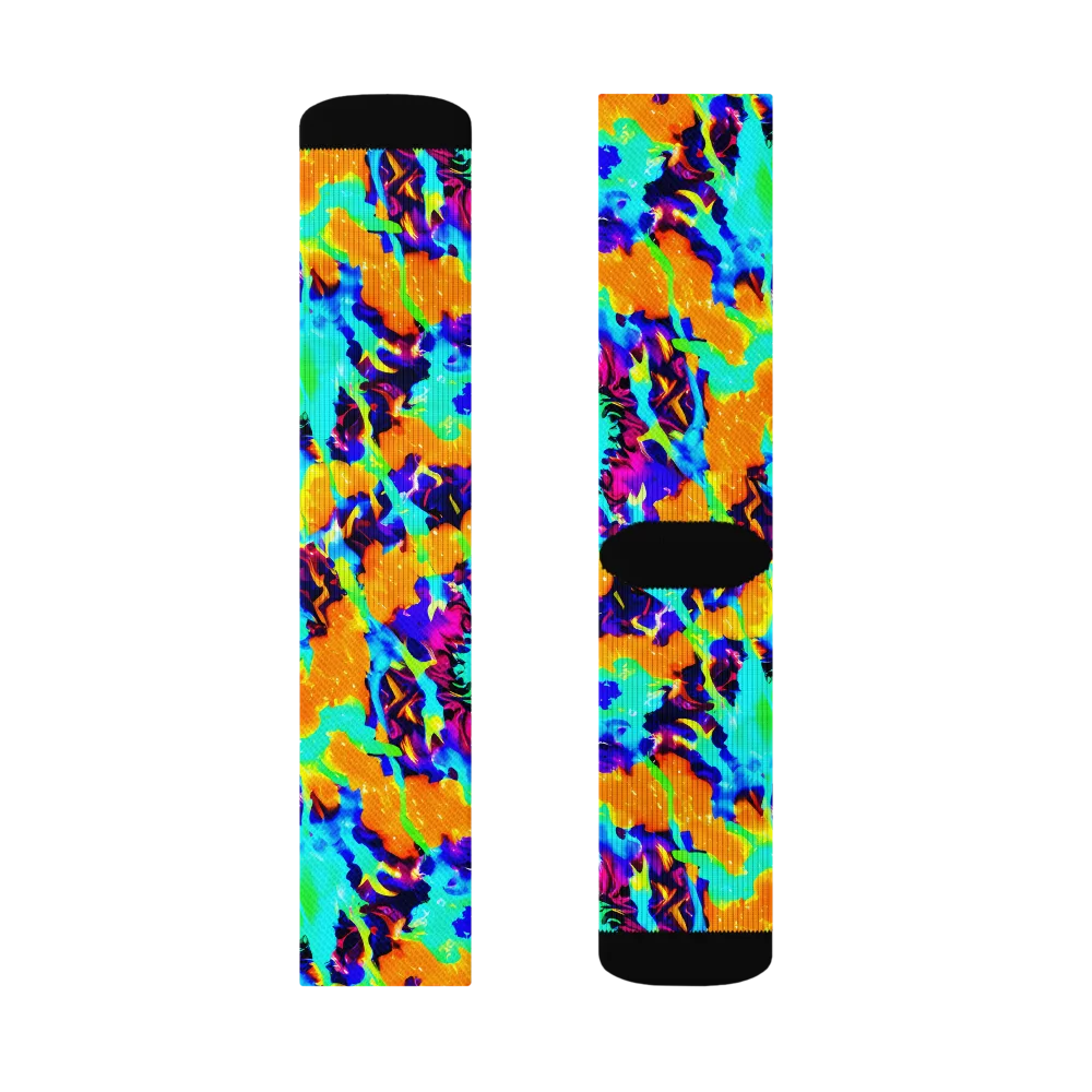 Vivid Reverie on Socks — Right Sock