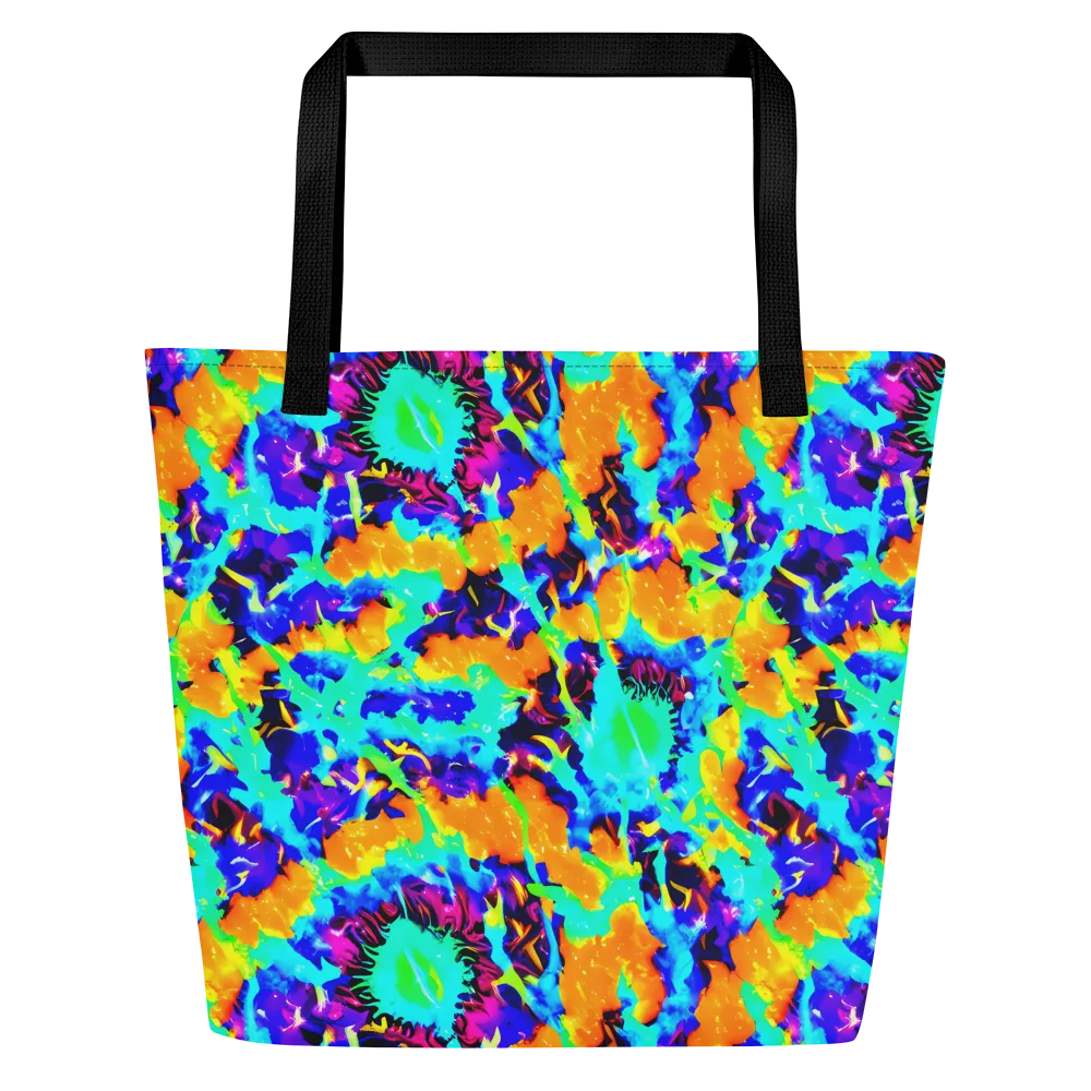 Vivid Reverie on Large Tote Bag W/ Pocket — Front