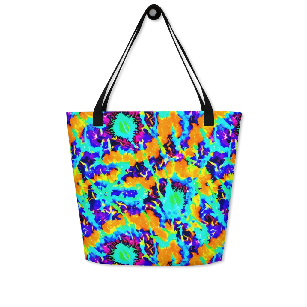 Vivid Reverie on Large Tote Bag W/ Pocket — Front