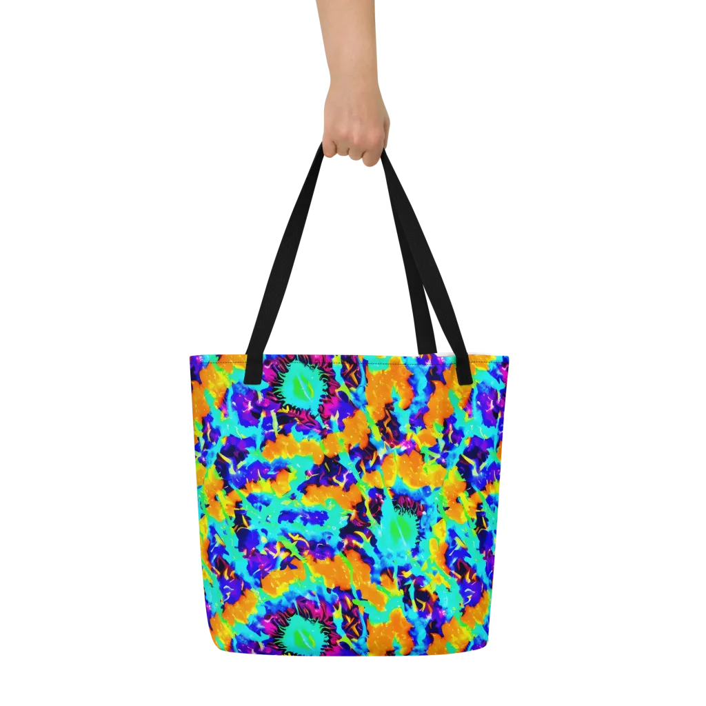 Vivid Reverie on Large Tote Bag W/ Pocket — Front