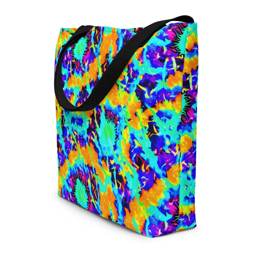 Vivid Reverie on Large Tote Bag W/ Pocket — Front
