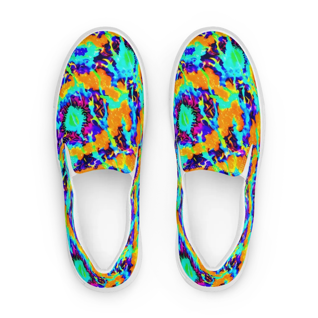 Vivid Reverie on Women's Slip-On Canvas Shoes — Front