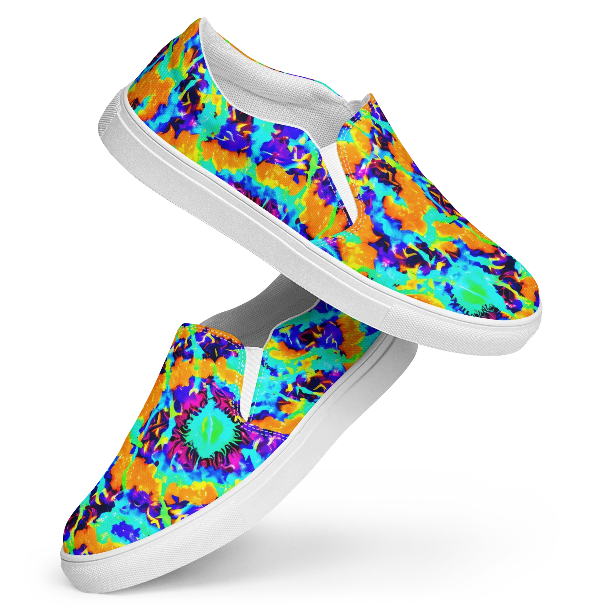 Vivid Reverie on Women's Slip-On Canvas Shoes — Front