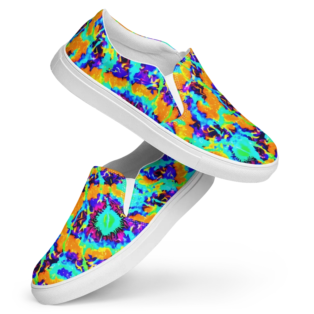 Vivid Reverie on Women's Slip-On Canvas Shoes — Front