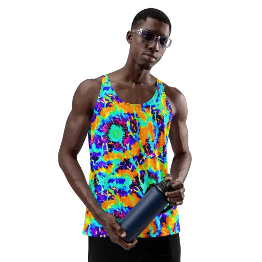 Vivid Reverie on a Men's Tank Top