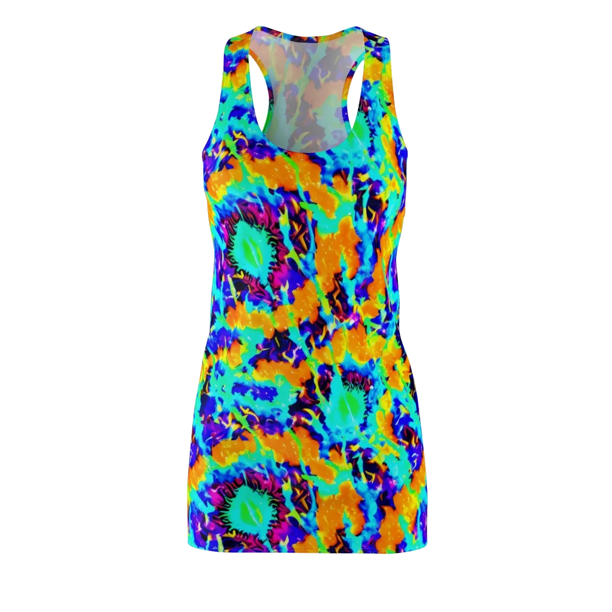 Vivid Reverie on Racerback Dress — Front