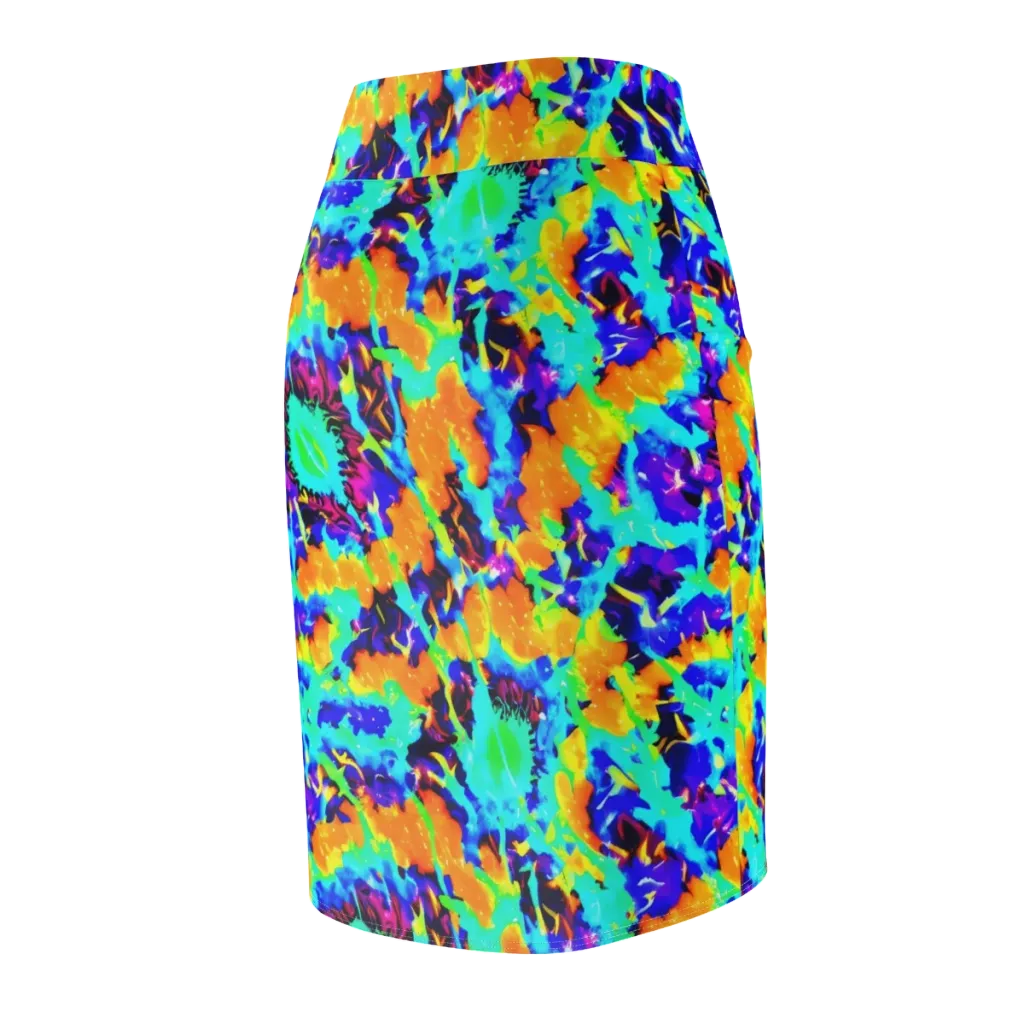 Vivid Reverie on Pencil Skirt — Back Side