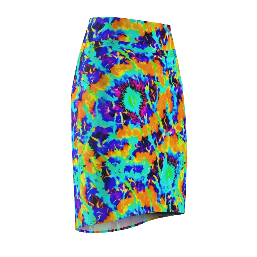 Vivid Reverie on Pencil Skirt — Front Side
