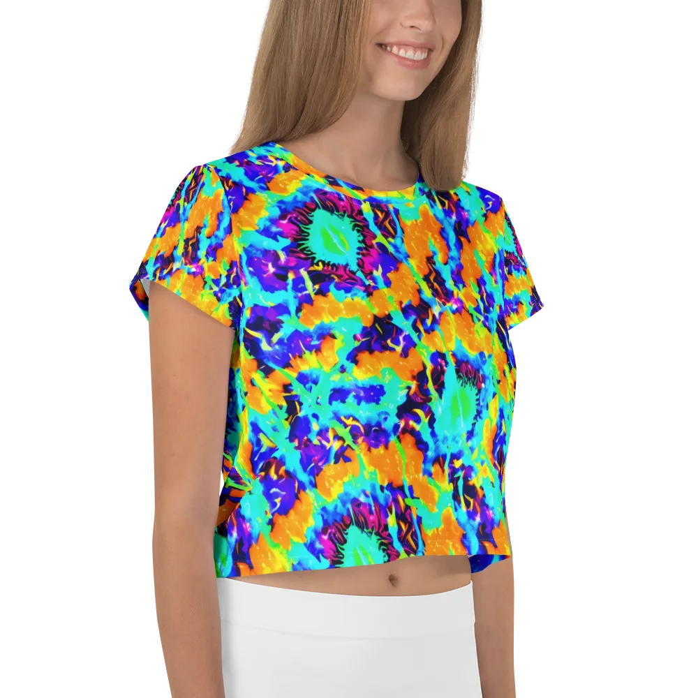Vivid Reverie on Crop Tee — Right
