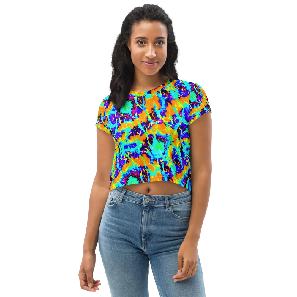 Vivid Reverie on Crop Tee — Front