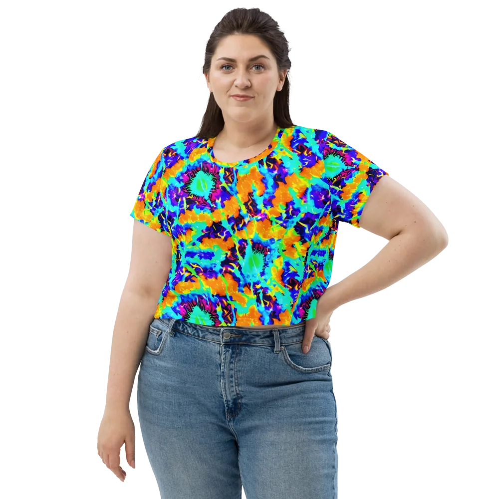 Vivid Reverie on Crop Tee — Front