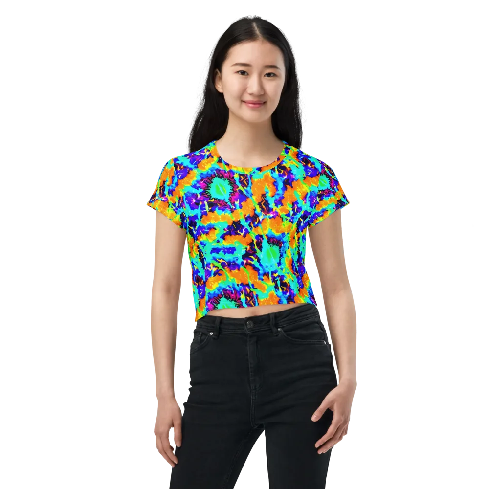 Vivid Reverie on Crop Tee — Front