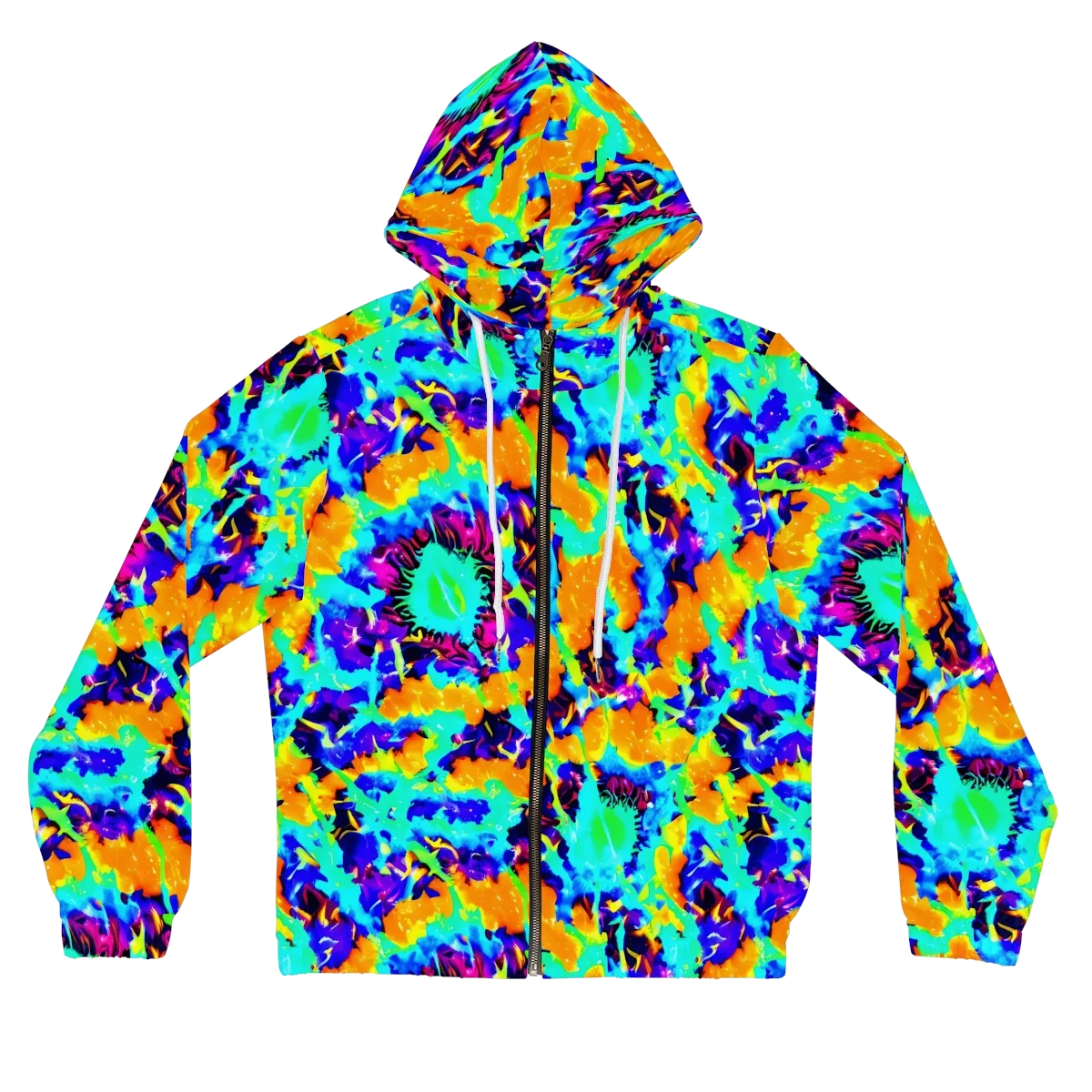Vivid Reverie on Women's Full-Zip Hoodie — Front