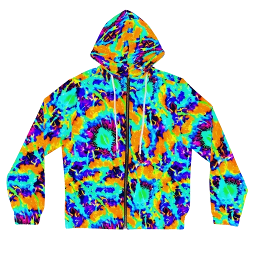 Vivid Reverie on a Women's Full-Zip Hoodie