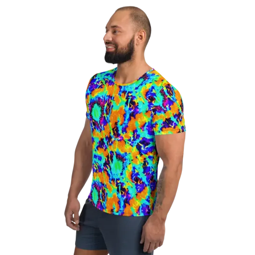 Vivid Reverie on a Men's Athletic T-Shirt