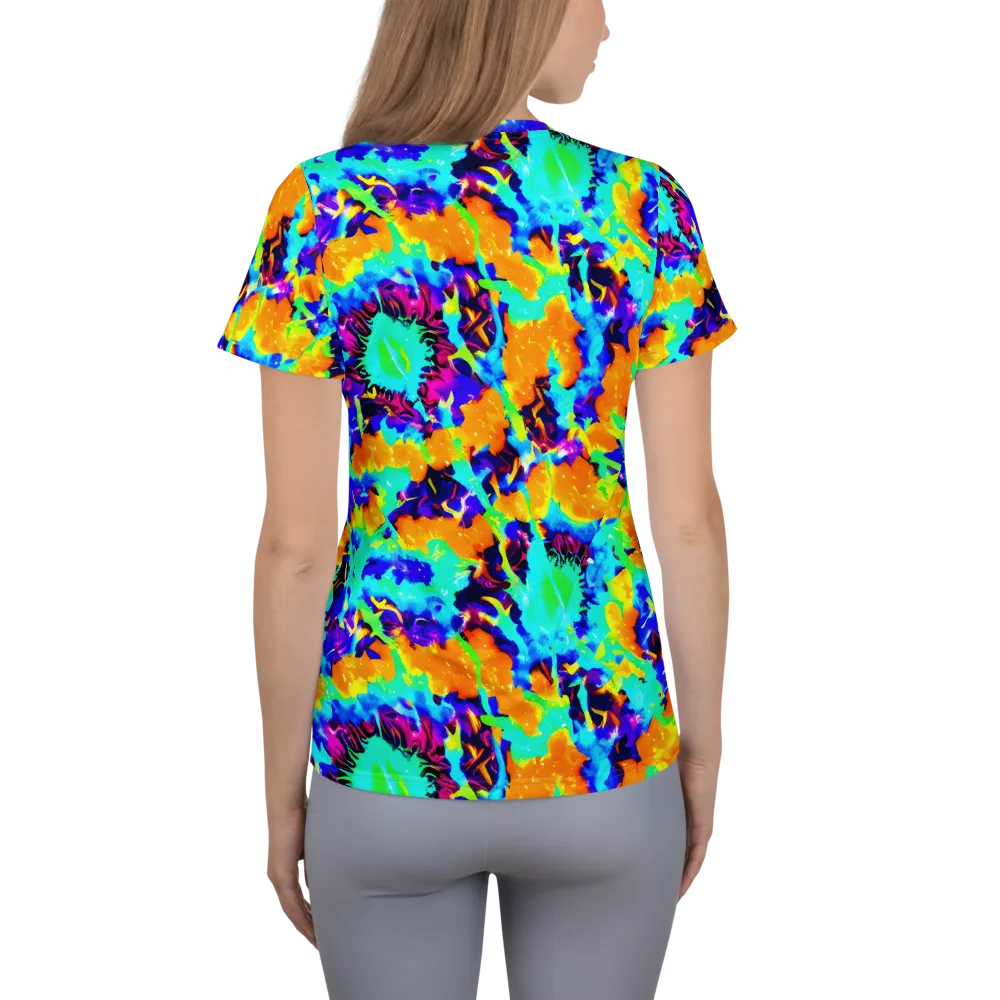 Vivid Reverie on Women's Athletic T-Shirt — Back