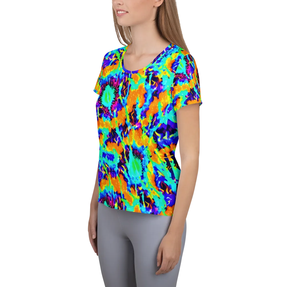 Vivid Reverie on Women's Athletic T-Shirt — Left