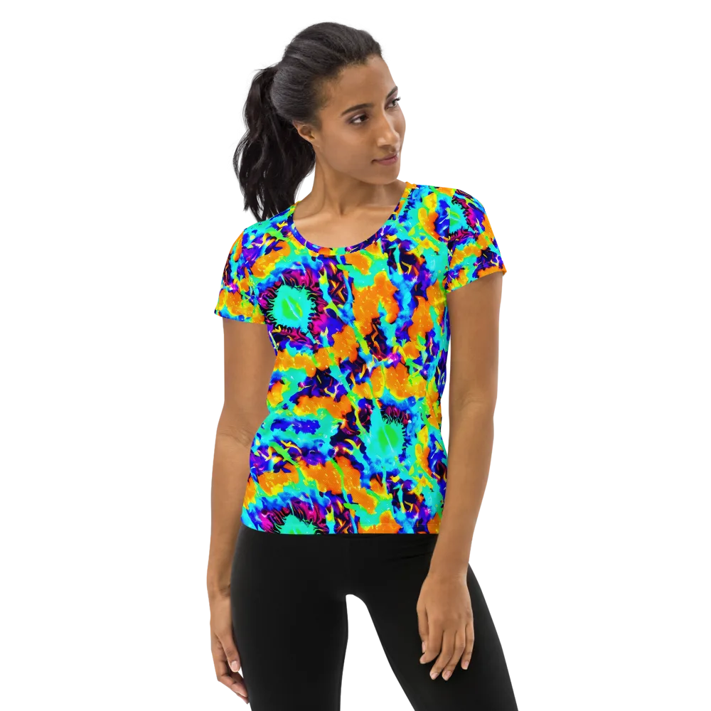 Vivid Reverie on Women's Athletic T-Shirt — Front