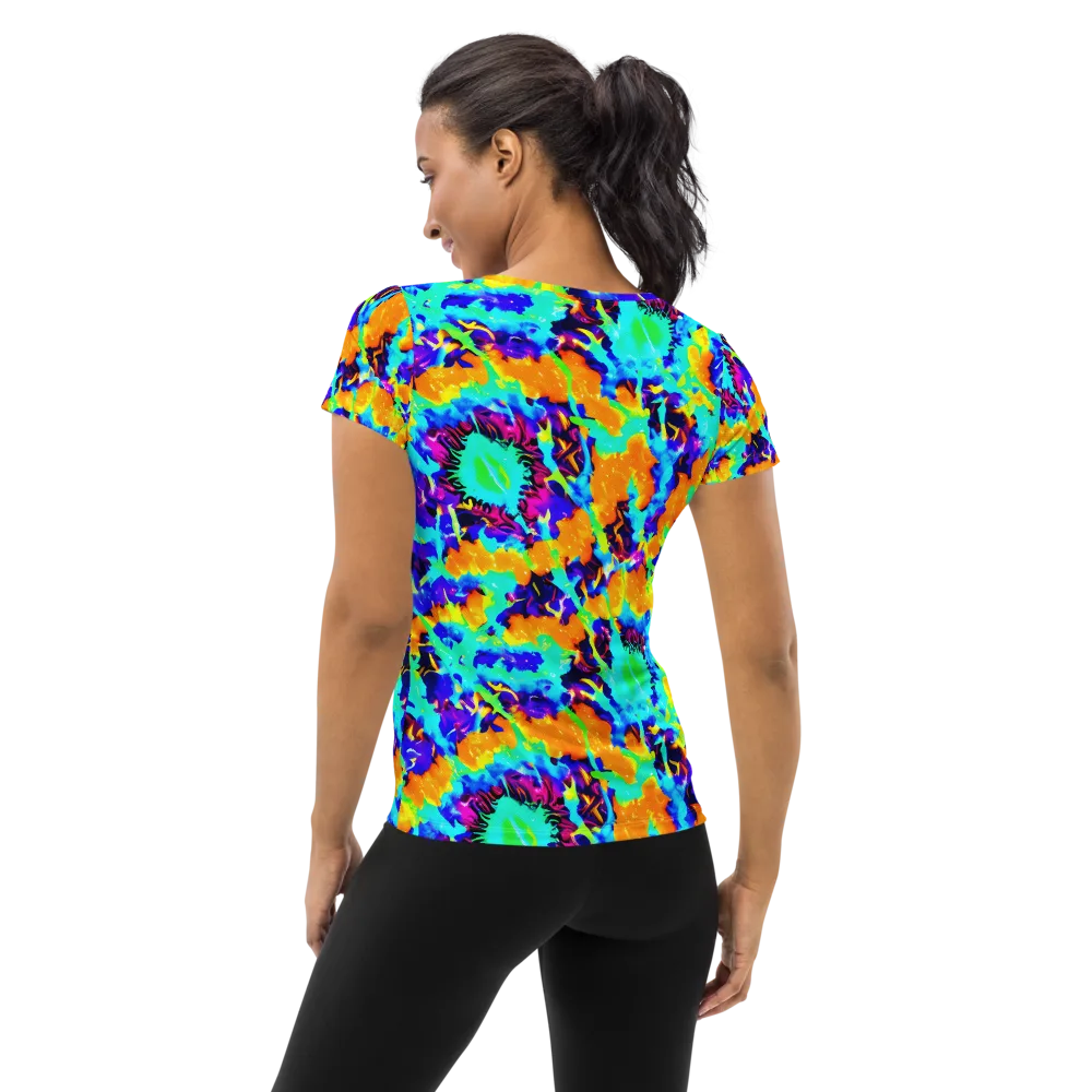 Vivid Reverie on Women's Athletic T-Shirt — Back