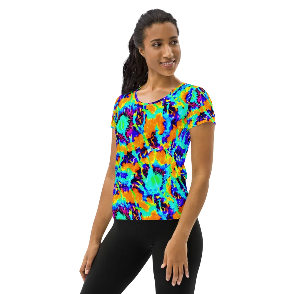 Vivid Reverie on Women's Athletic T-Shirt — Left