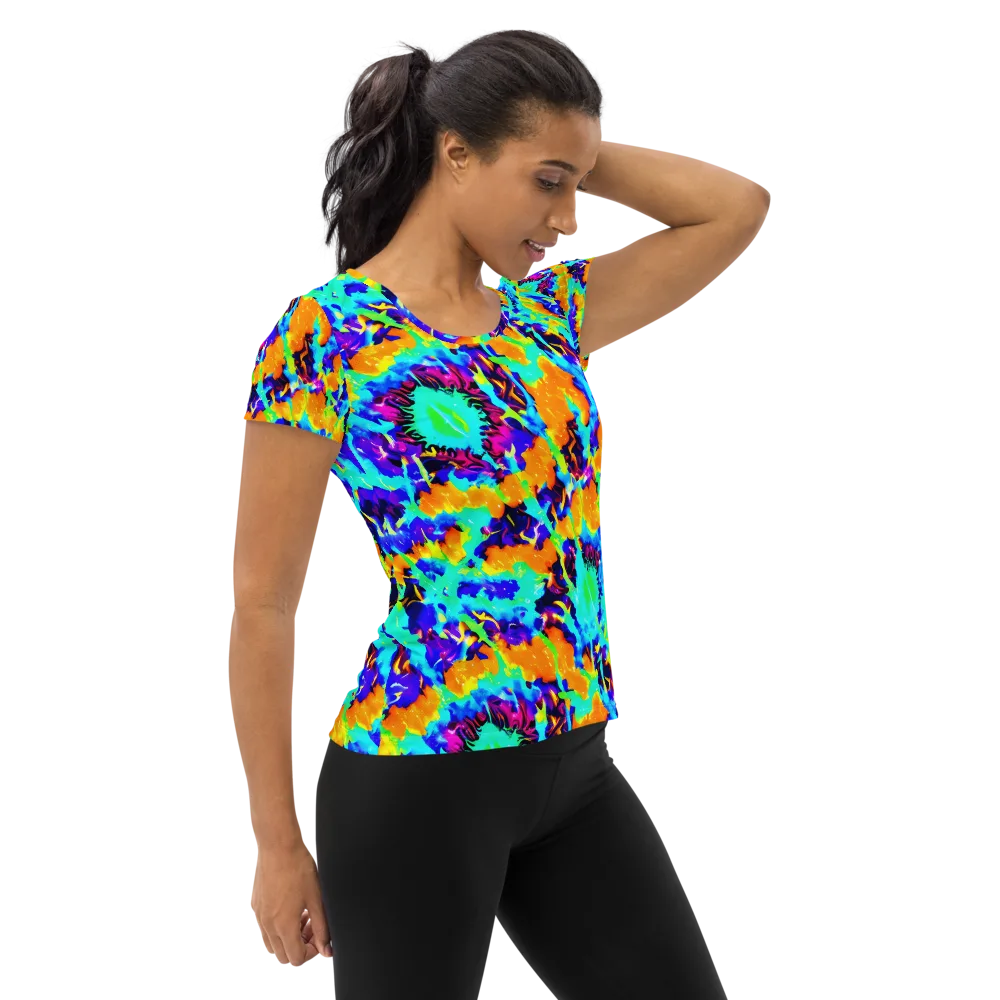 Vivid Reverie on Women's Athletic T-Shirt — Right