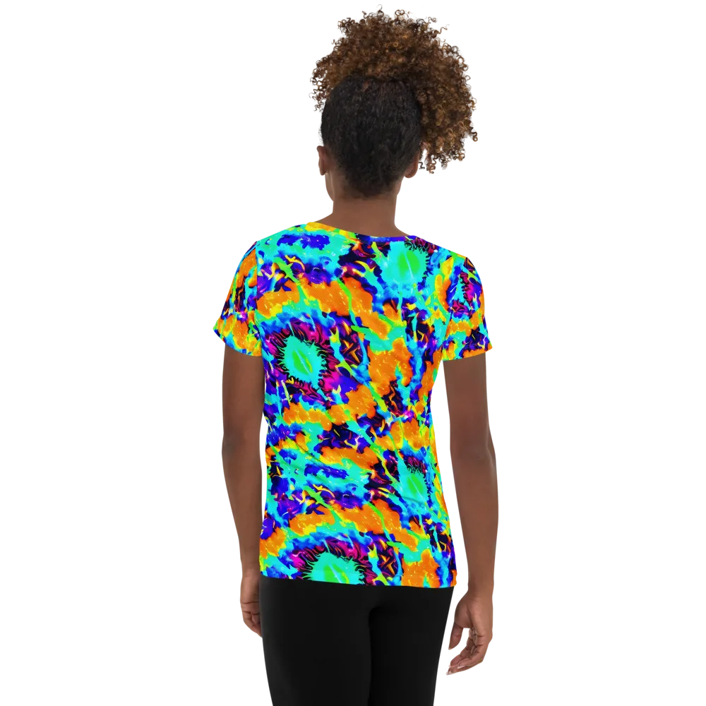 Vivid Reverie on Women's Athletic T-Shirt — Back