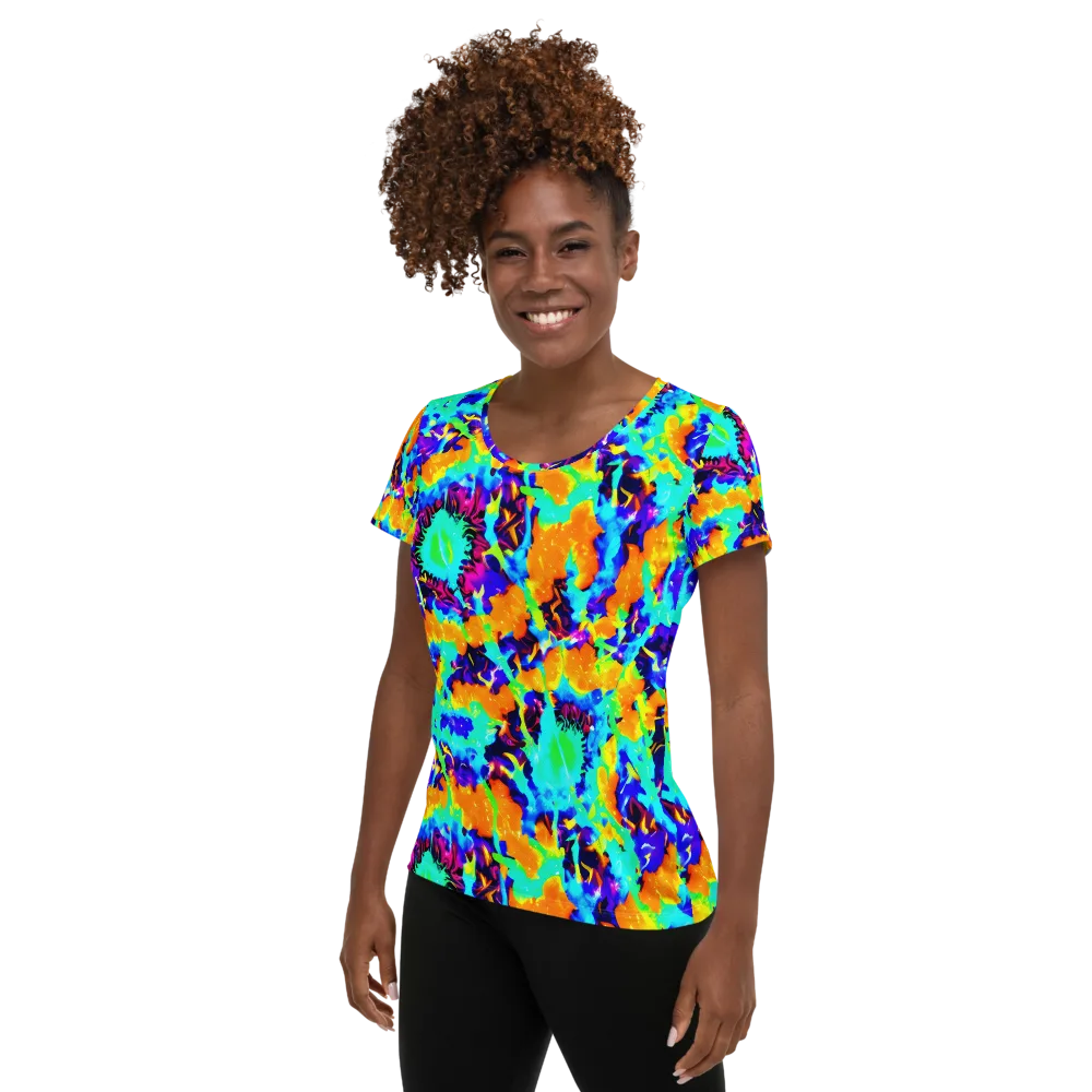 Vivid Reverie on Women's Athletic T-Shirt — Left
