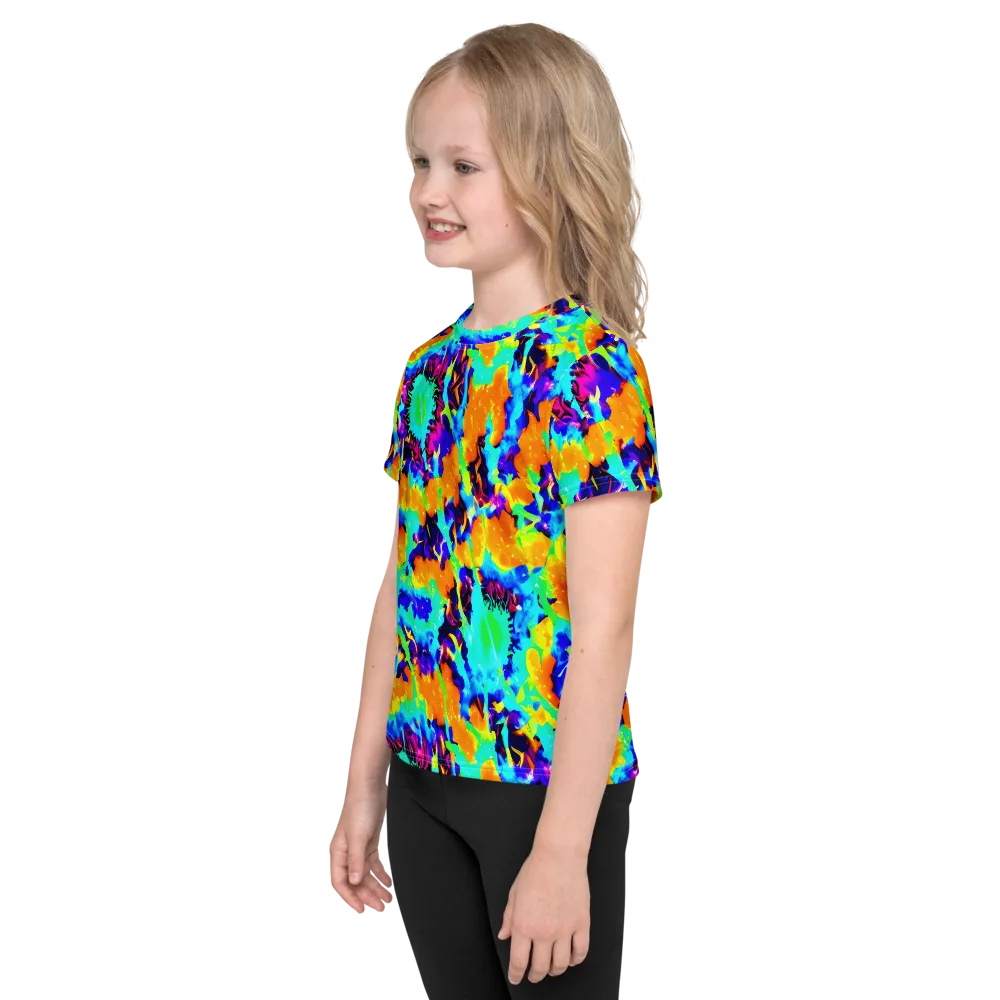 Vivid Reverie on Kids Crew Neck T-Shirt — Left