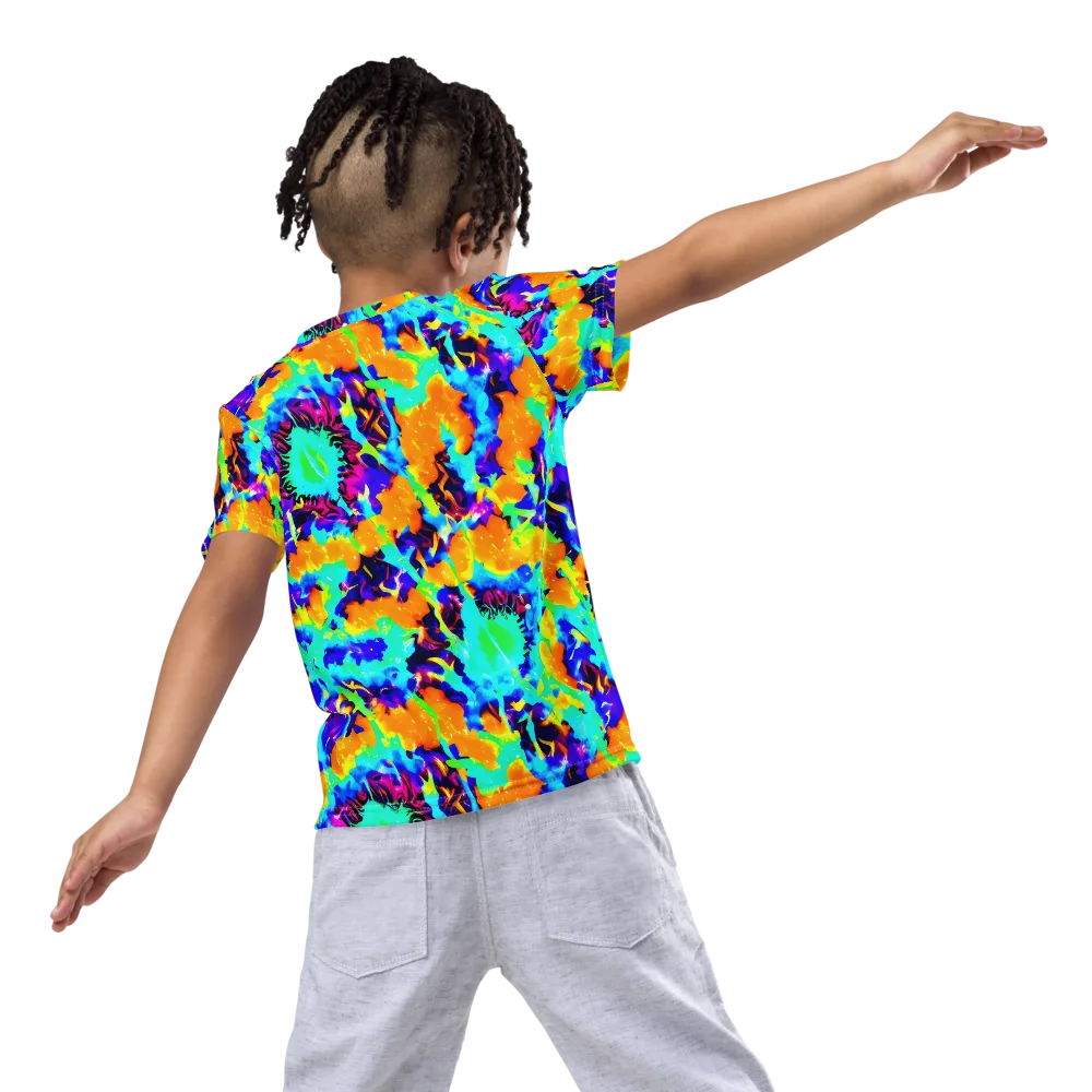 Vivid Reverie on Kids Crew Neck T-Shirt — Back
