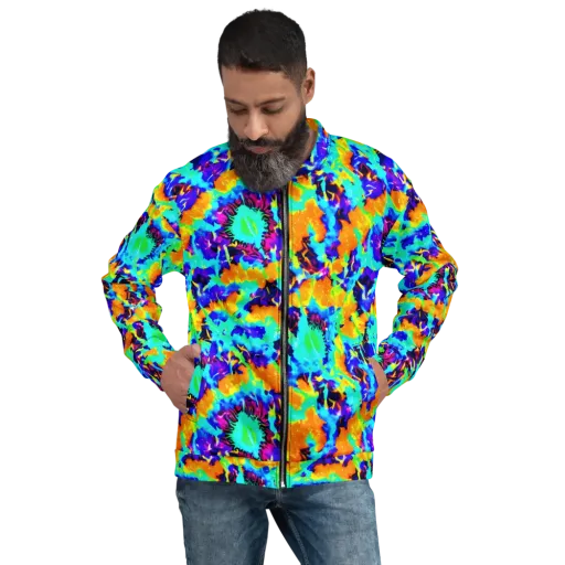 Vivid Reverie on a Bomber Jacket