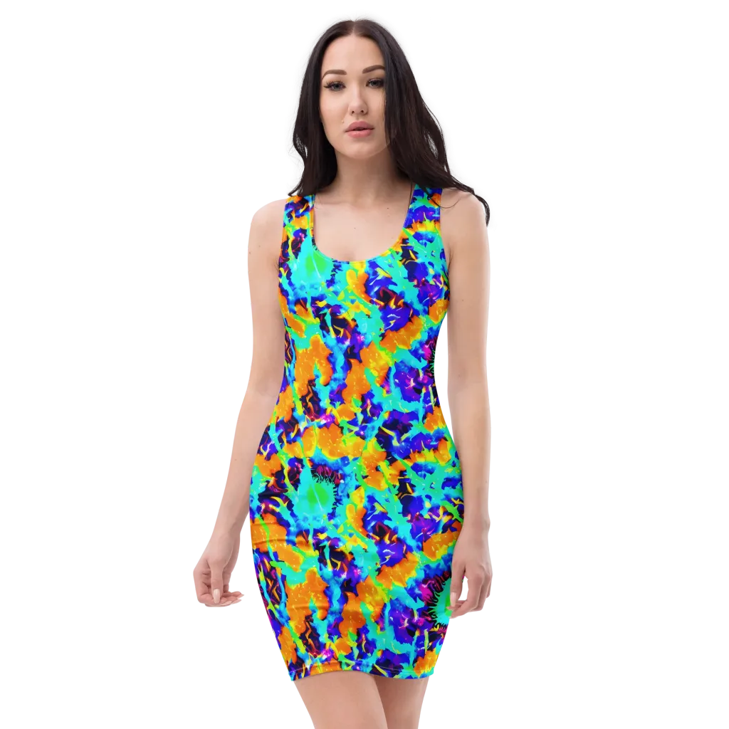 Vivid Reverie on Bodycon Dress — Front