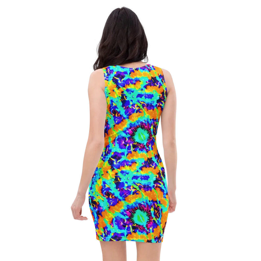 Vivid Reverie on Bodycon Dress — Back