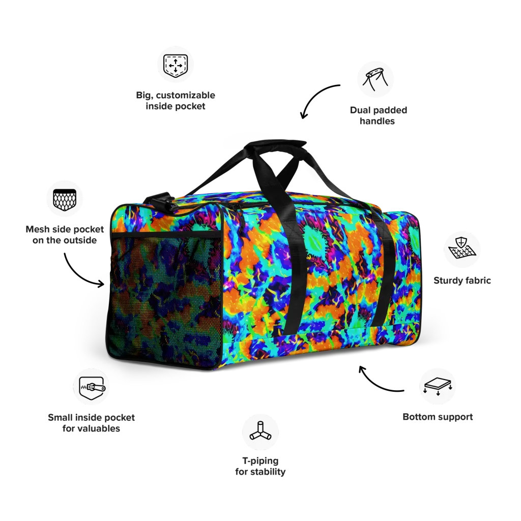 Vivid Reverie on Duffle Bag — Right Front