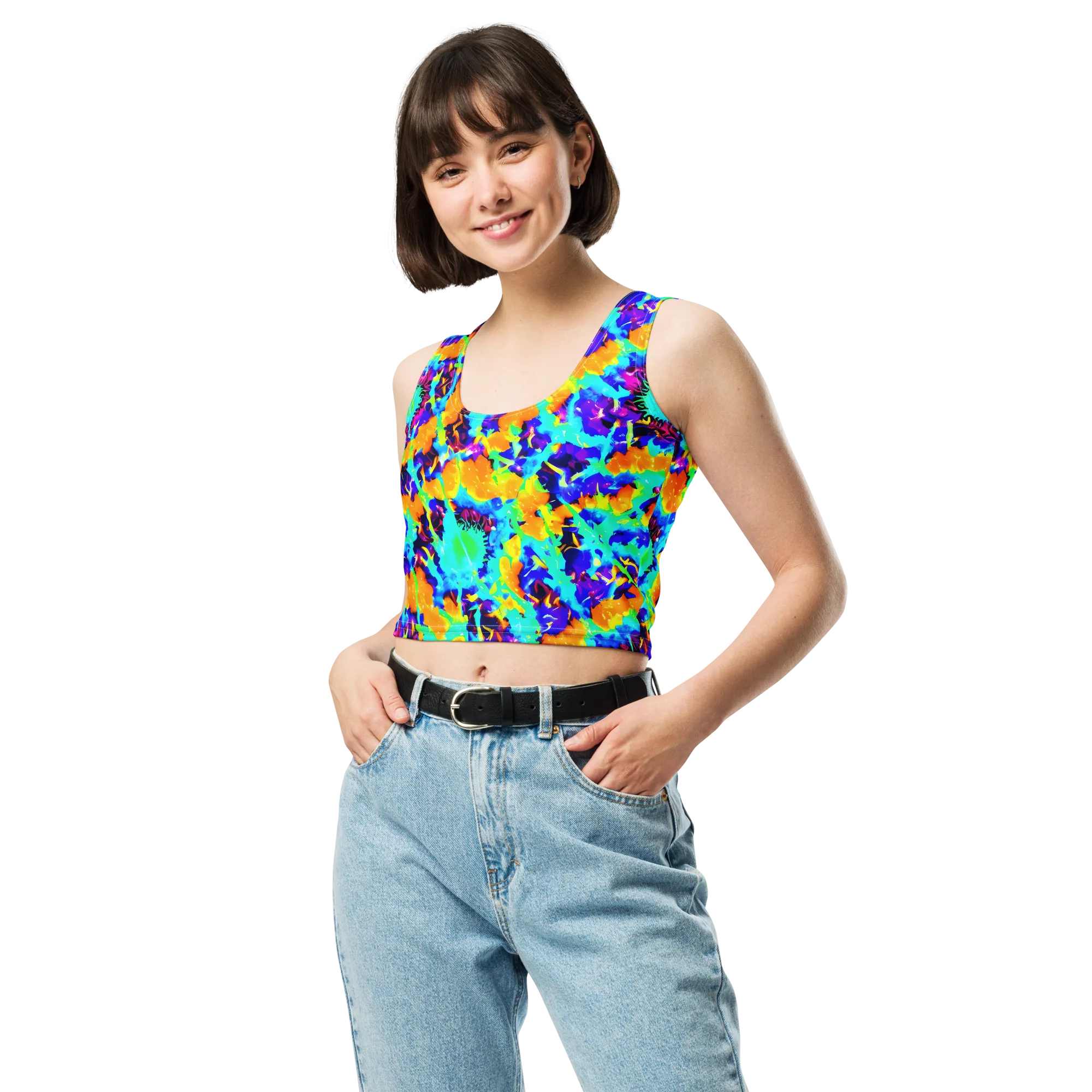 Vivid Reverie on Crop Top — Front