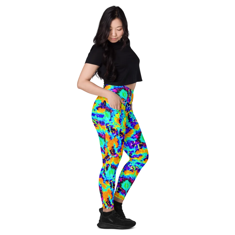 Vivid Reverie on Leggings with Pockets — Right