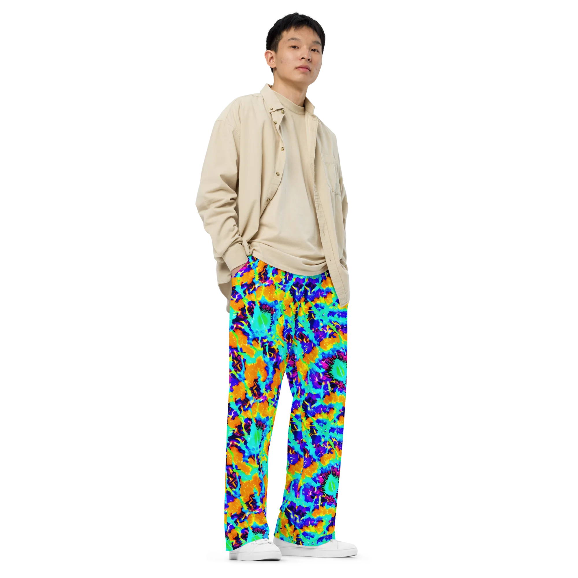 Vivid Reverie on Wide-Leg Pants — Right Front