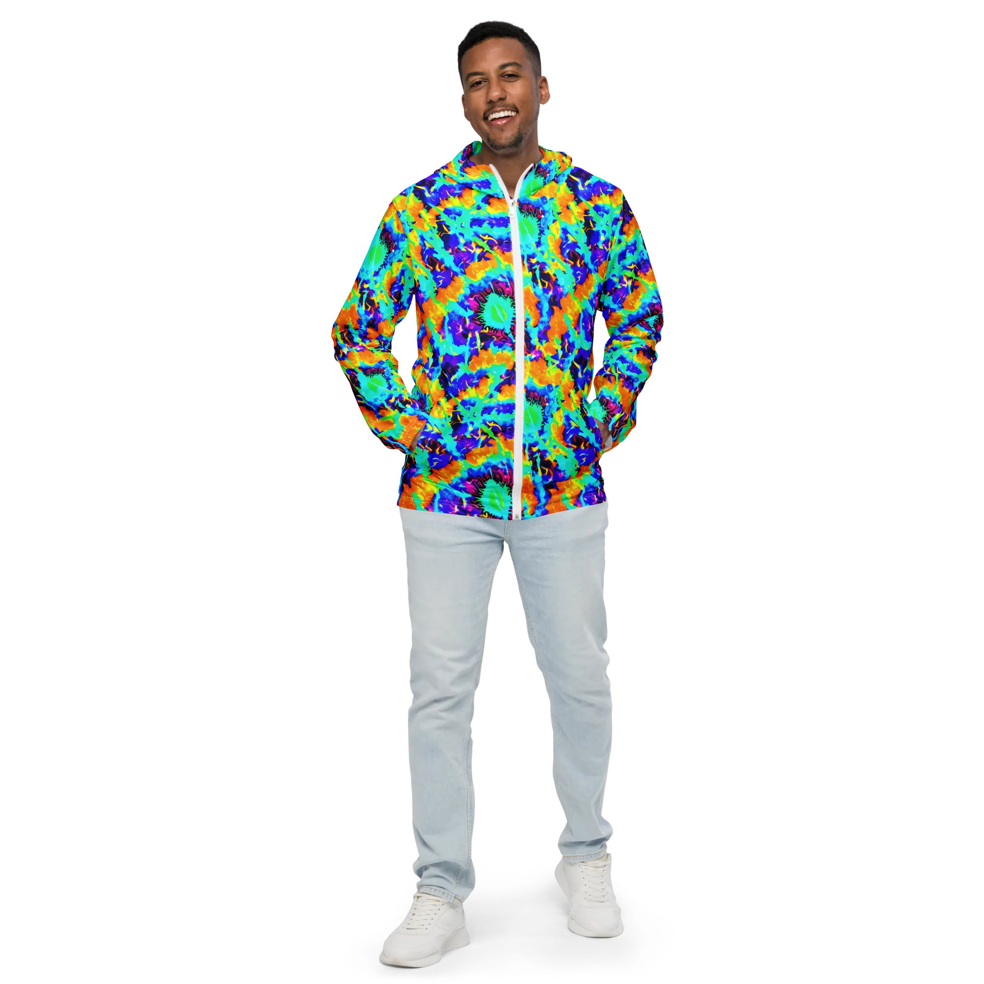 Vivid Reverie on Men's Windbreaker — Front