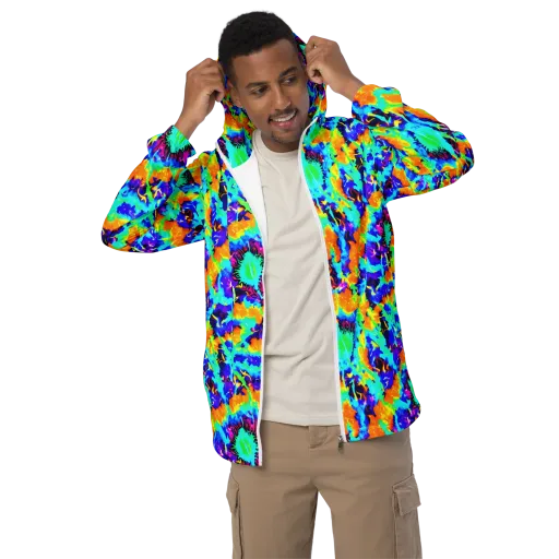 Vivid Reverie on a Men's Windbreaker