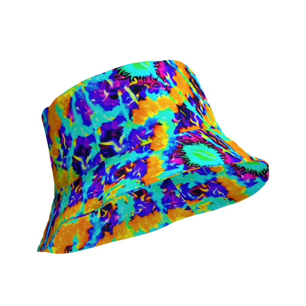 Vivid Reverie on Reversible Bucket Hat — Product details Outside