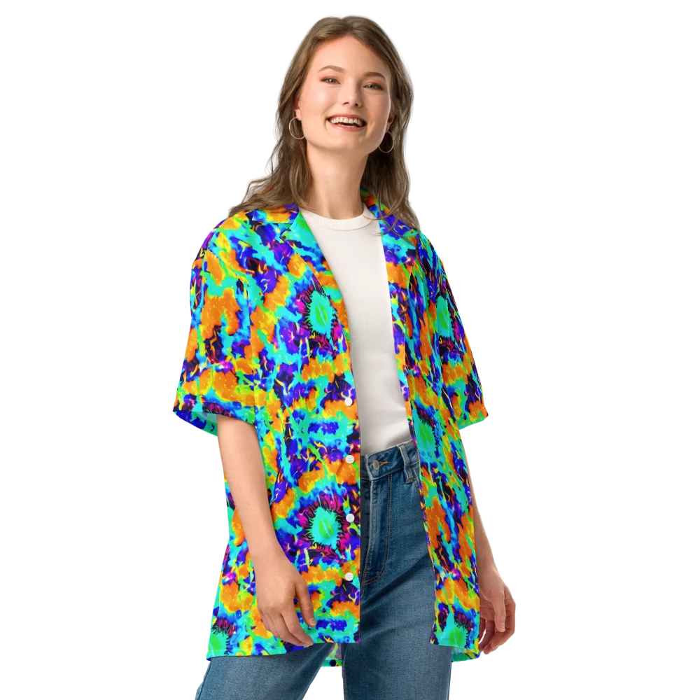Vivid Reverie on Button Shirt — Front
