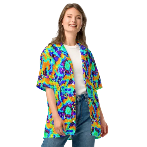 Vivid Reverie on a Button Shirt
