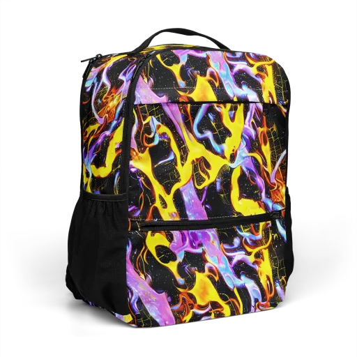 Neon Magma on a Utility Backpack