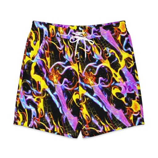 Neon Magma on a Men's Board Shorts
