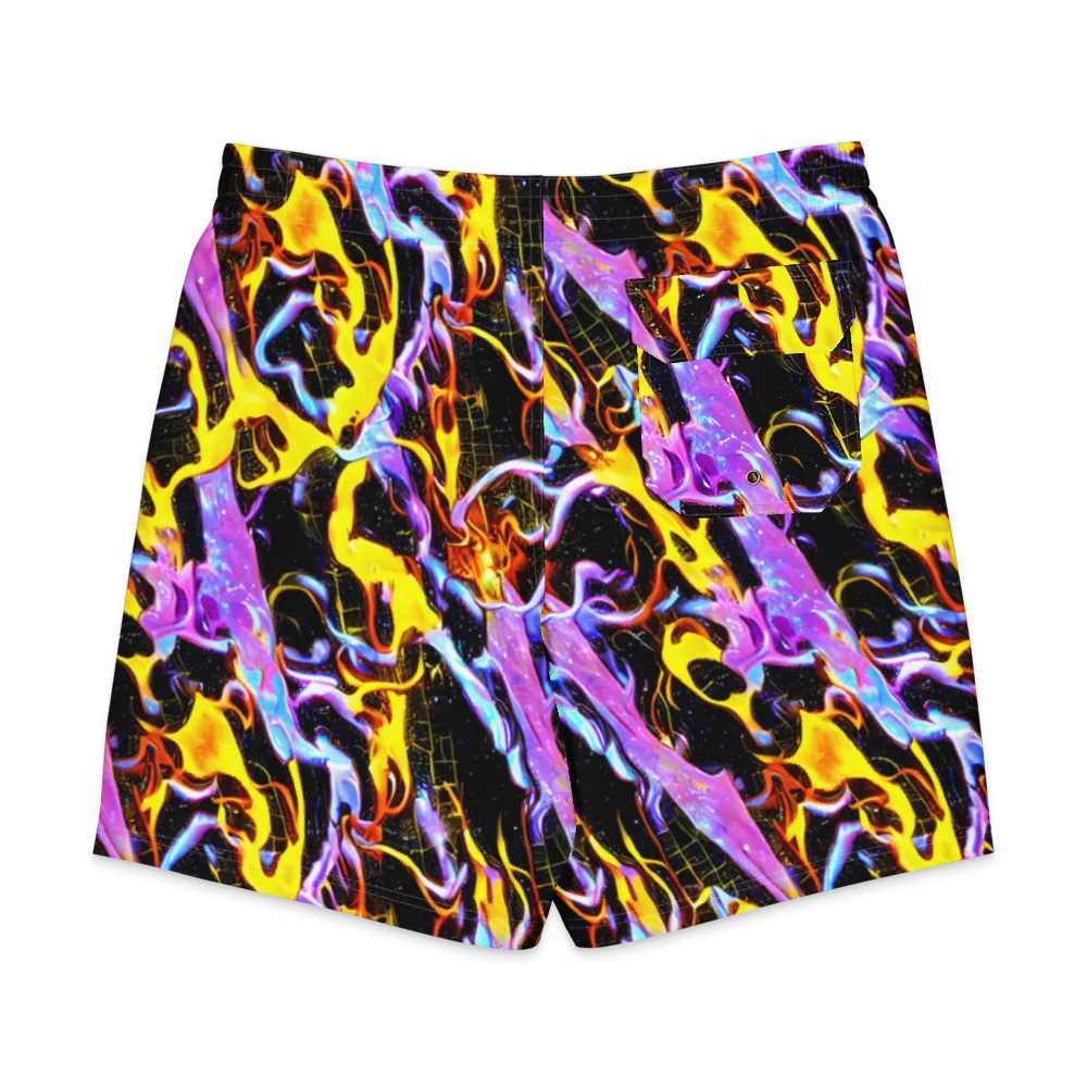 Neon Magma on Men's Board Shorts — Back